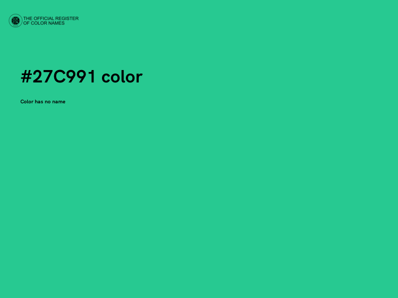 #27C991 color image