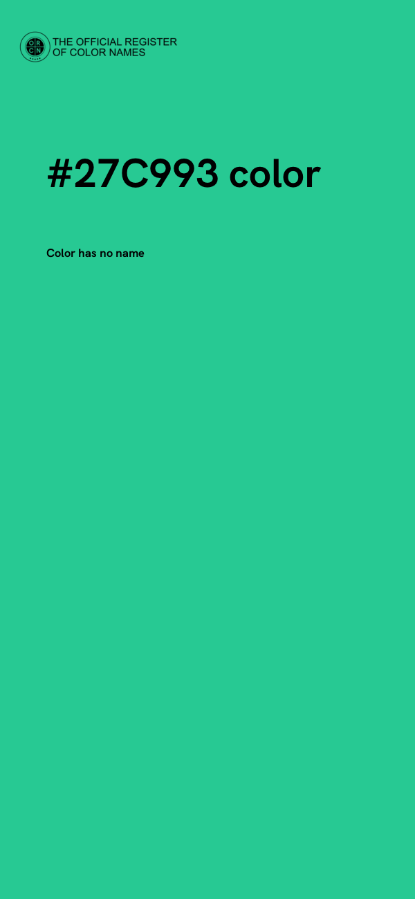 #27C993 color image