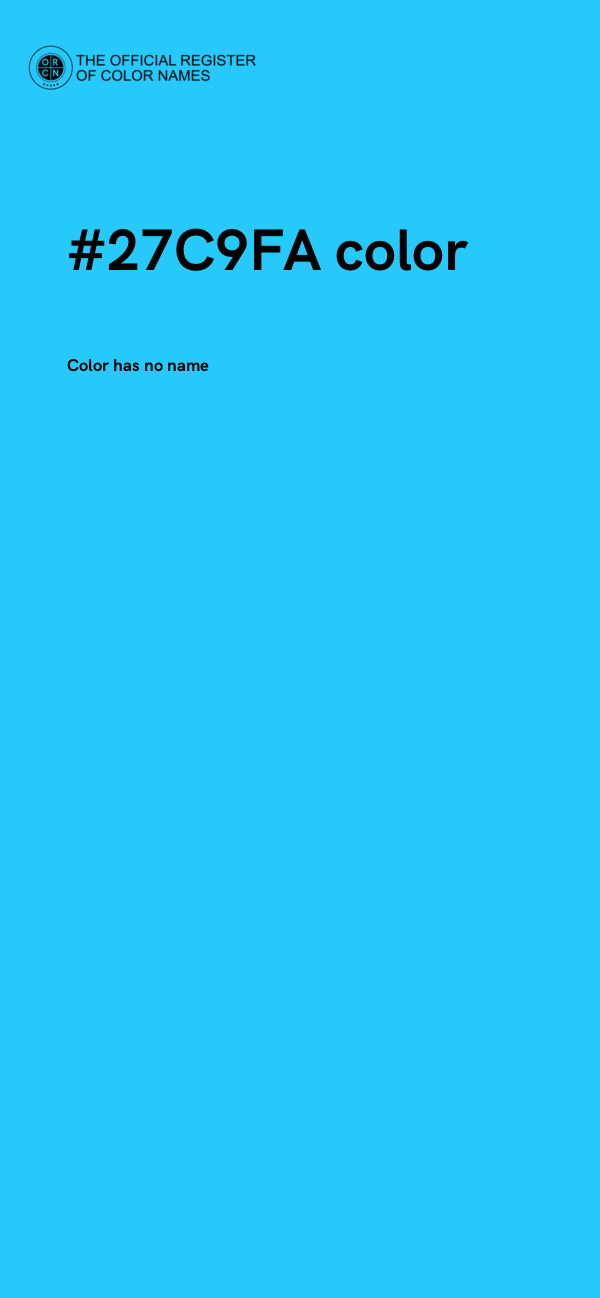 #27C9FA color image