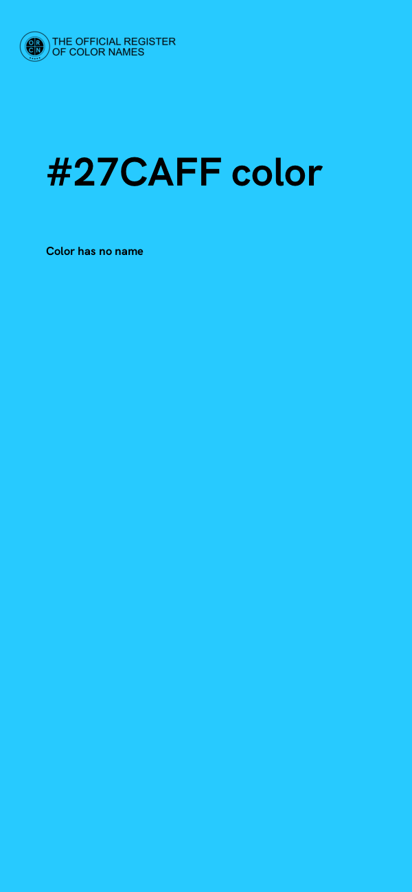 #27CAFF color image