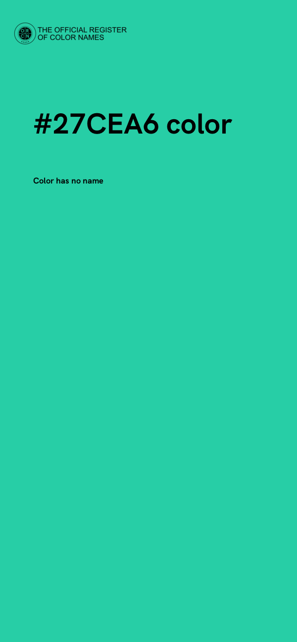 #27CEA6 color image