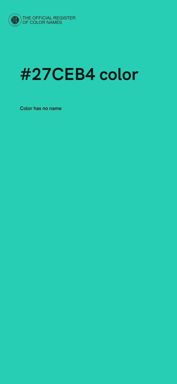#27CEB4 color image