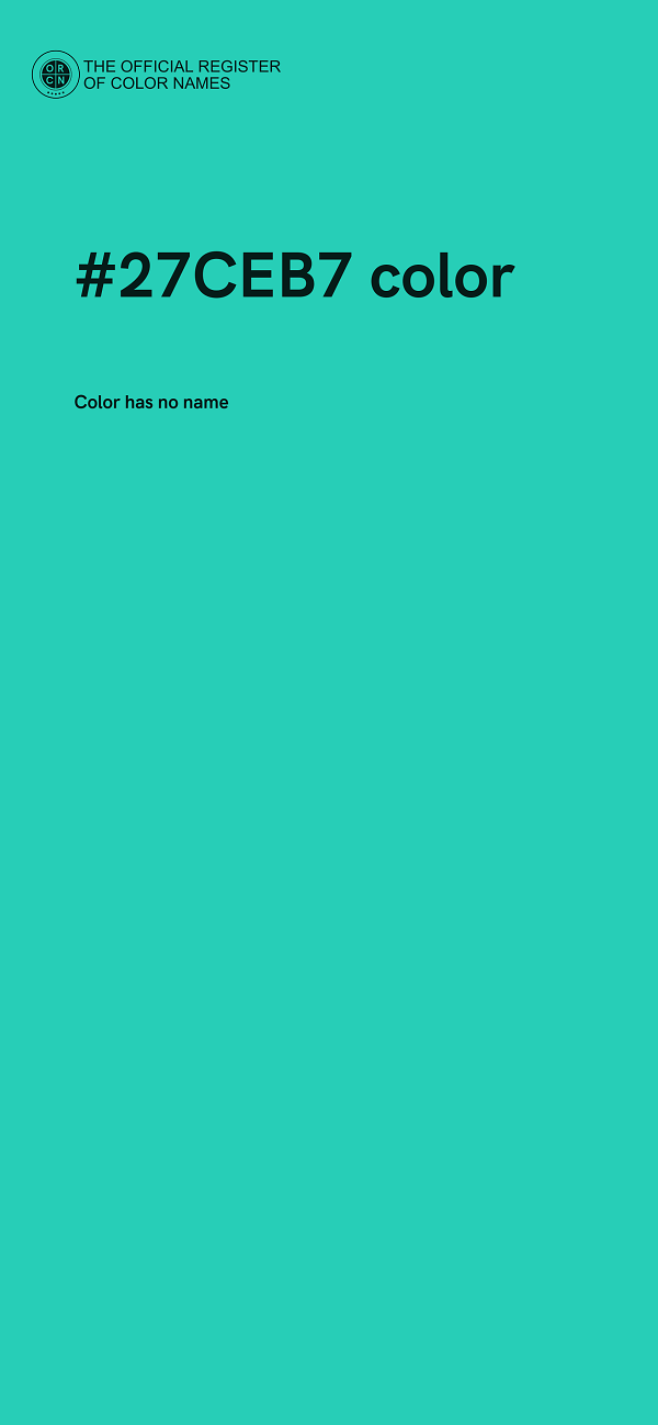 #27CEB7 color image