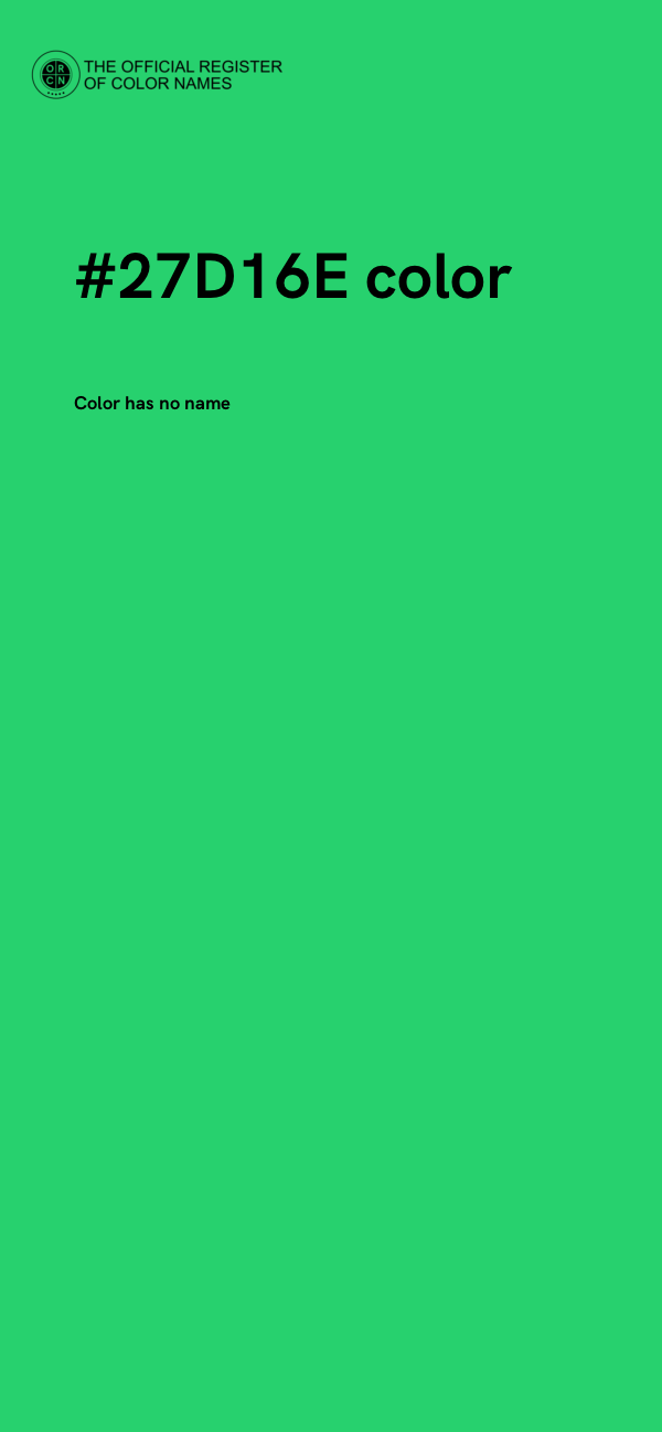 #27D16E color image