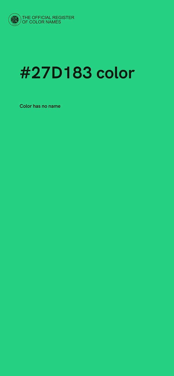 #27D183 color image