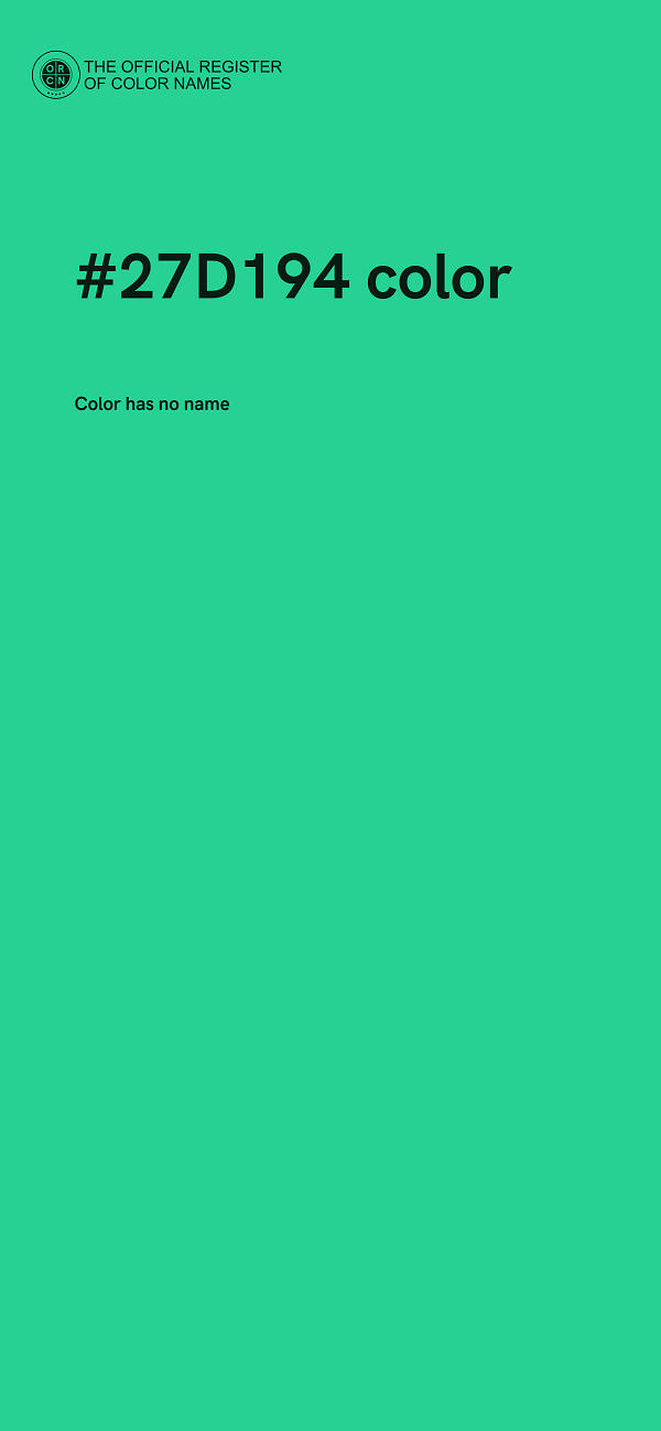 #27D194 color image