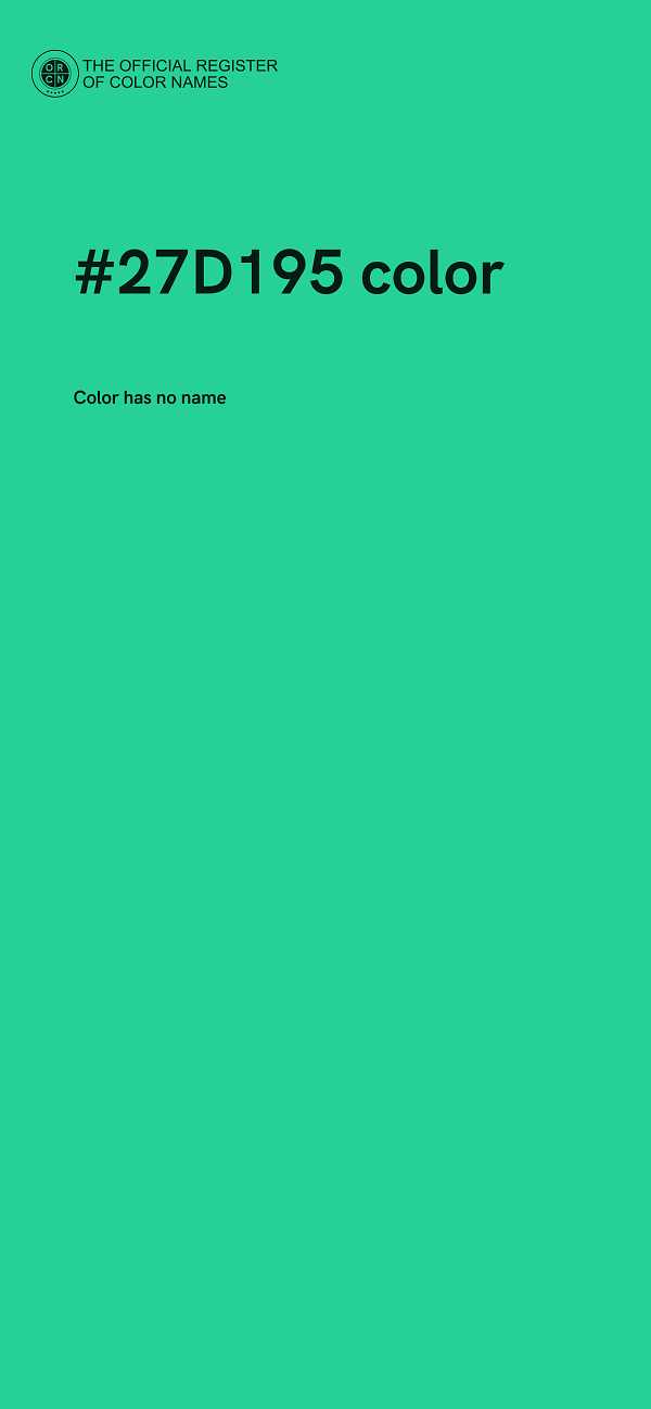 #27D195 color image