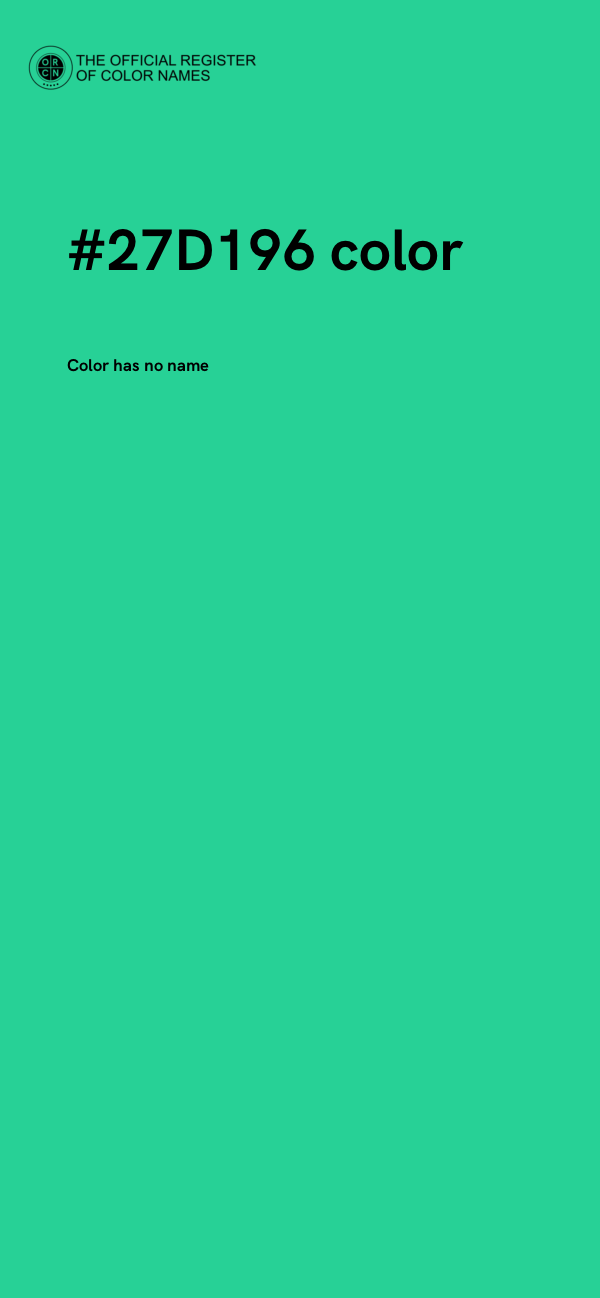 #27D196 color image