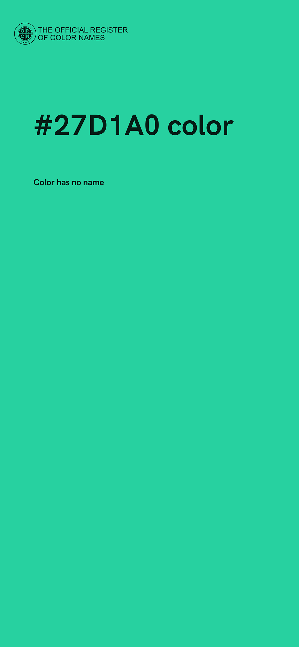 #27D1A0 color image