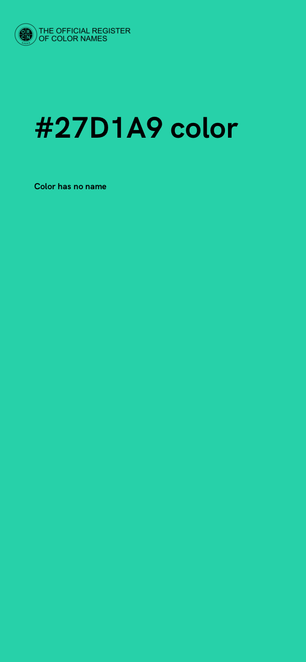 #27D1A9 color image