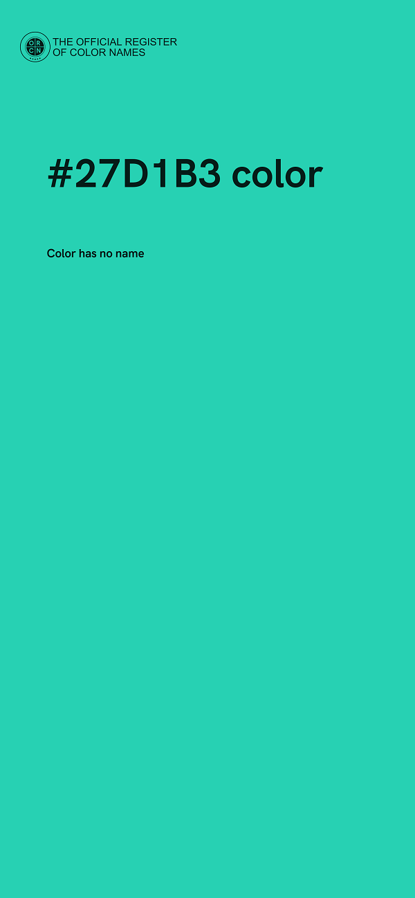 #27D1B3 color image