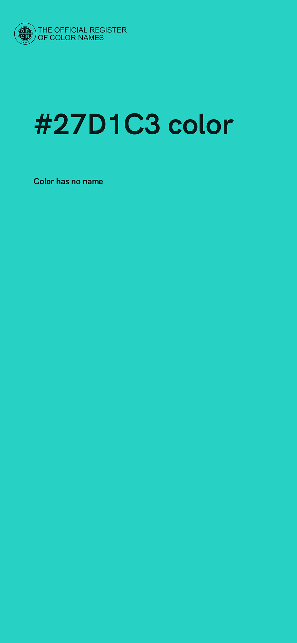 #27D1C3 color image