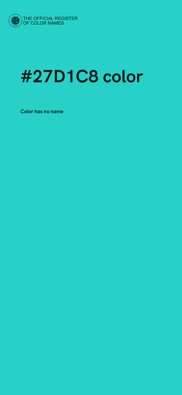 #27D1C8 color image