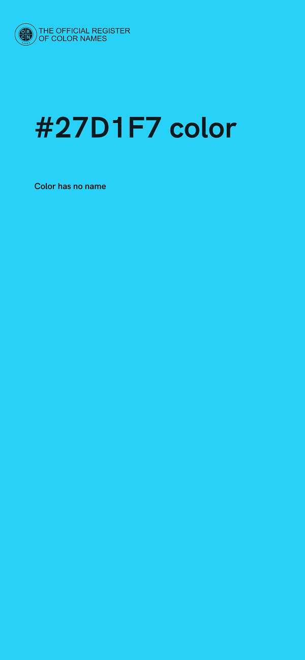 #27D1F7 color image