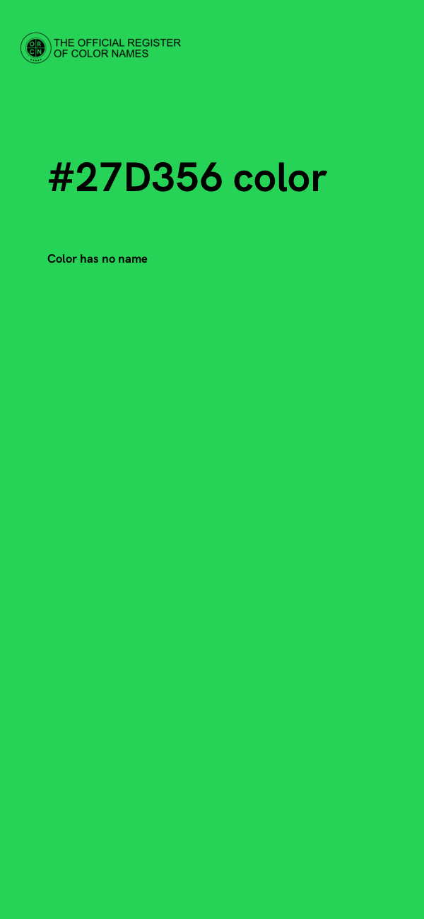 #27D356 color image