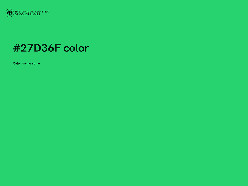 #27D36F color image
