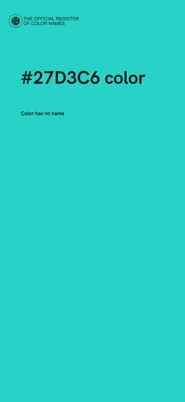 #27D3C6 color image