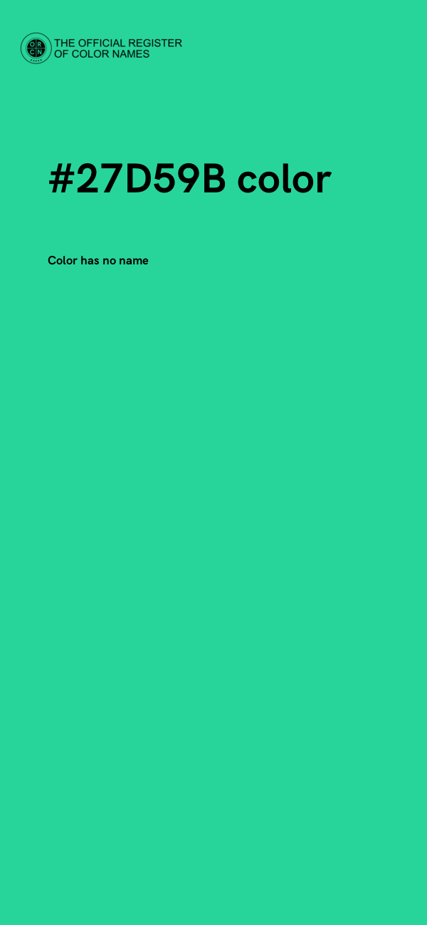 #27D59B color image