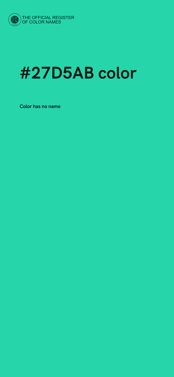 #27D5AB color image