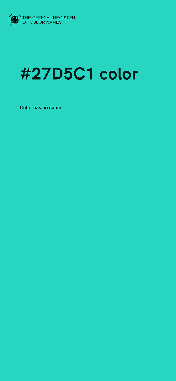 #27D5C1 color image