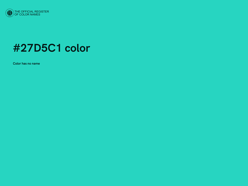 #27D5C1 color image