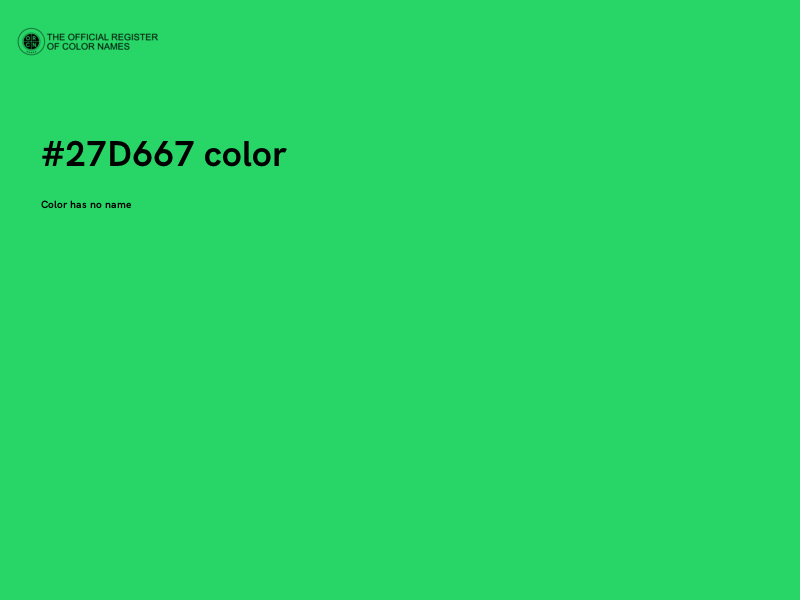 #27D667 color image
