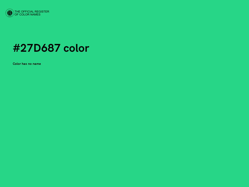 #27D687 color image