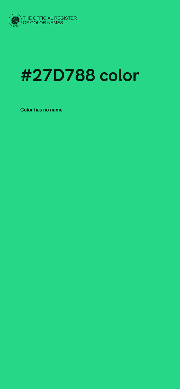 #27D788 color image