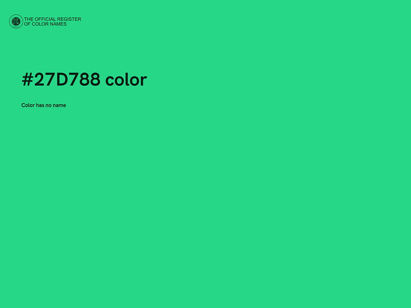 #27D788 color image