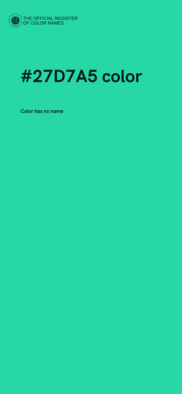 #27D7A5 color image
