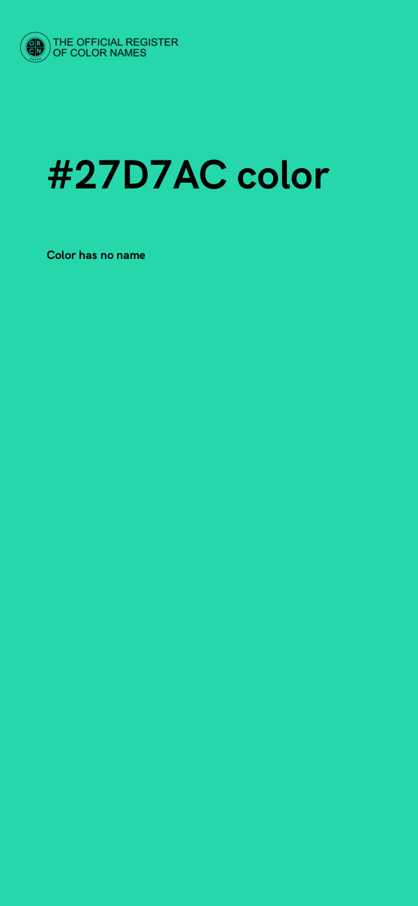 #27D7AC color image