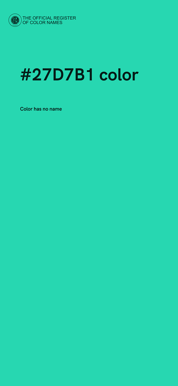 #27D7B1 color image