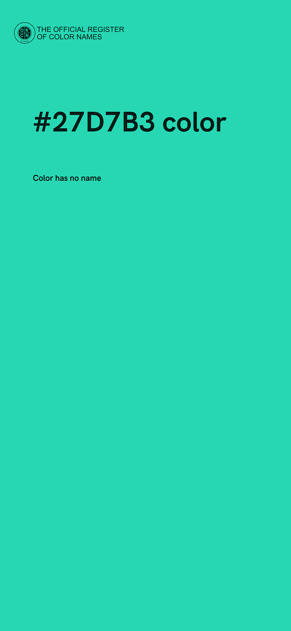 #27D7B3 color image