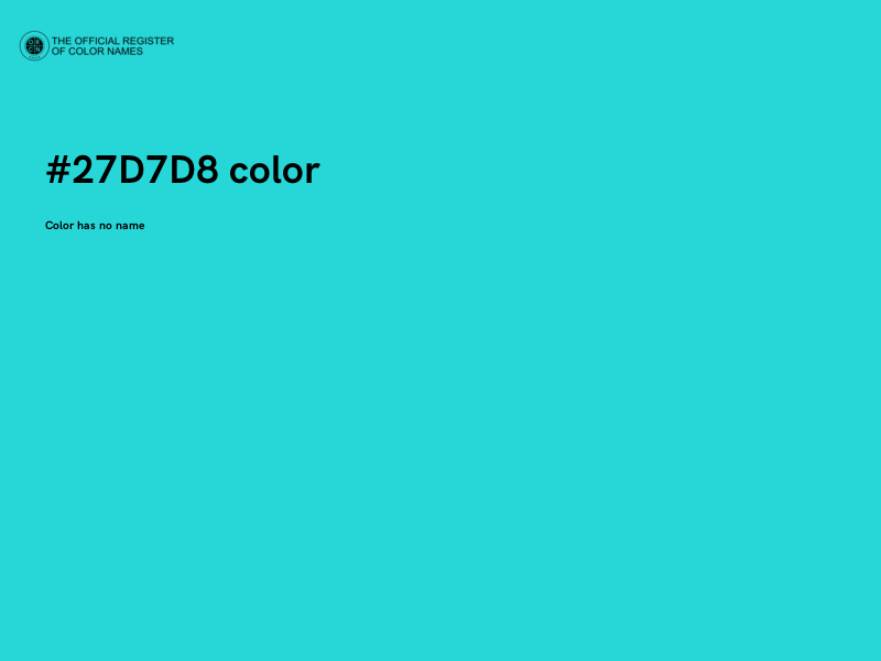 #27D7D8 color image
