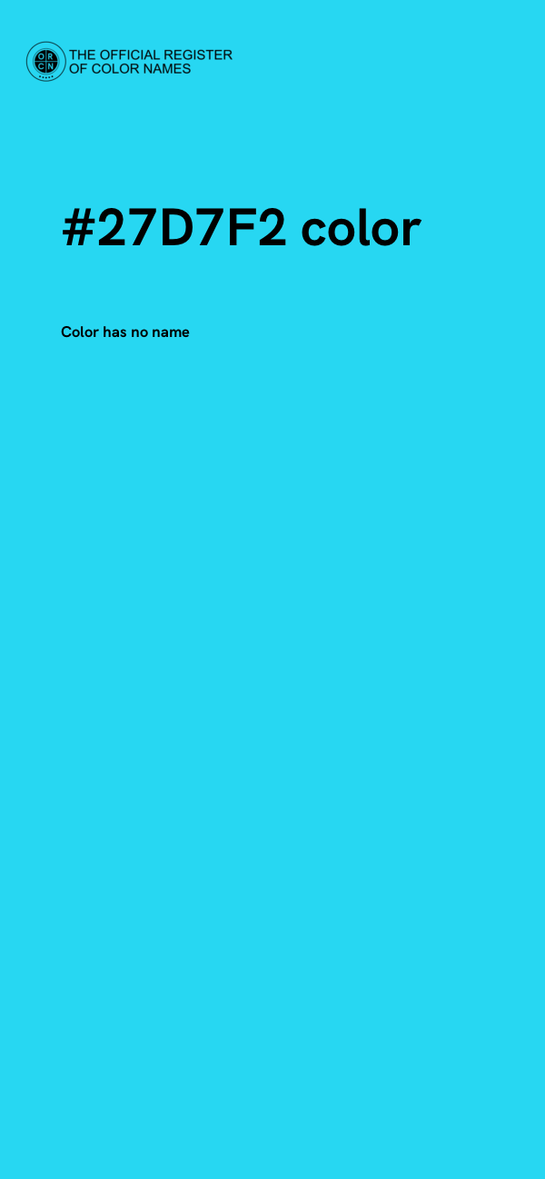 #27D7F2 color image