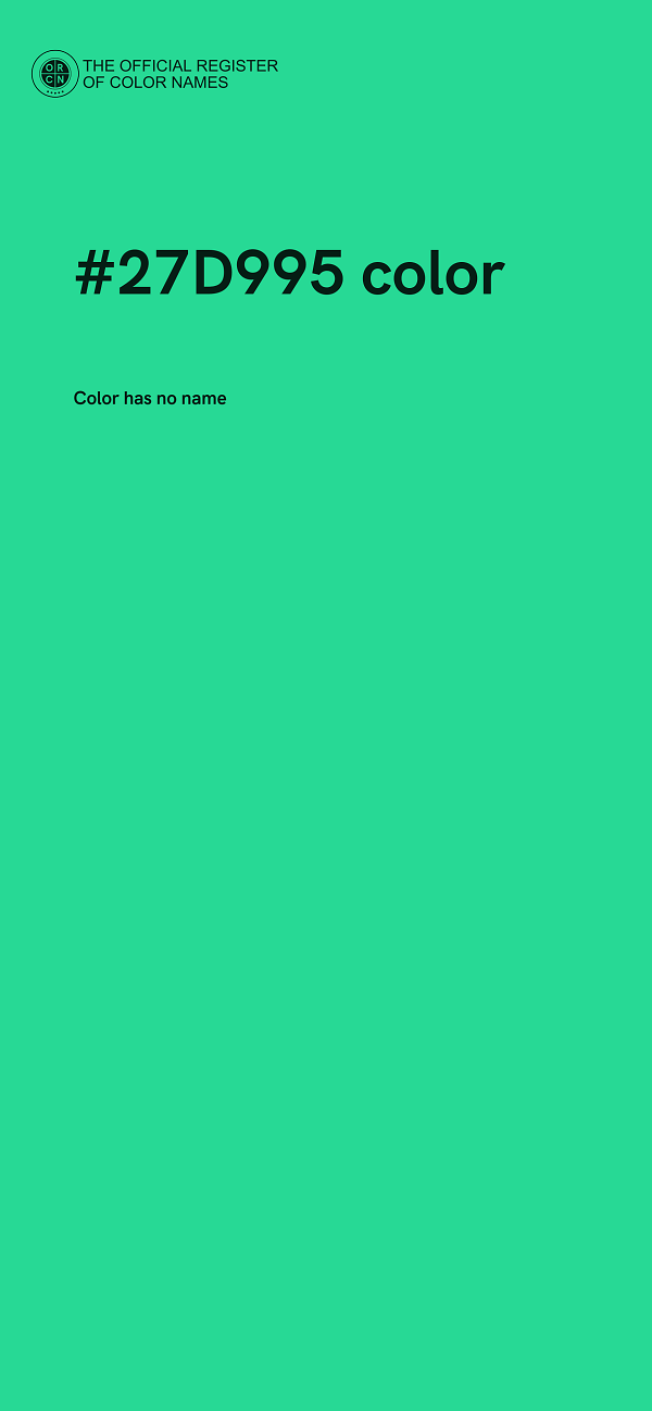 #27D995 color image