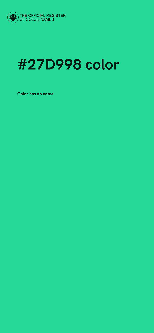#27D998 color image