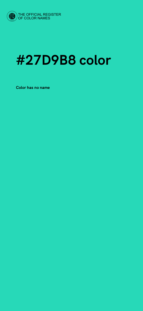 #27D9B8 color image