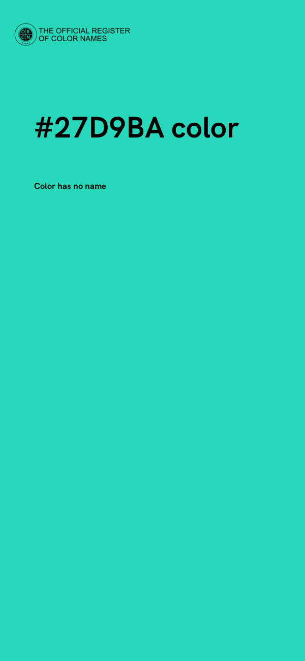 #27D9BA color image