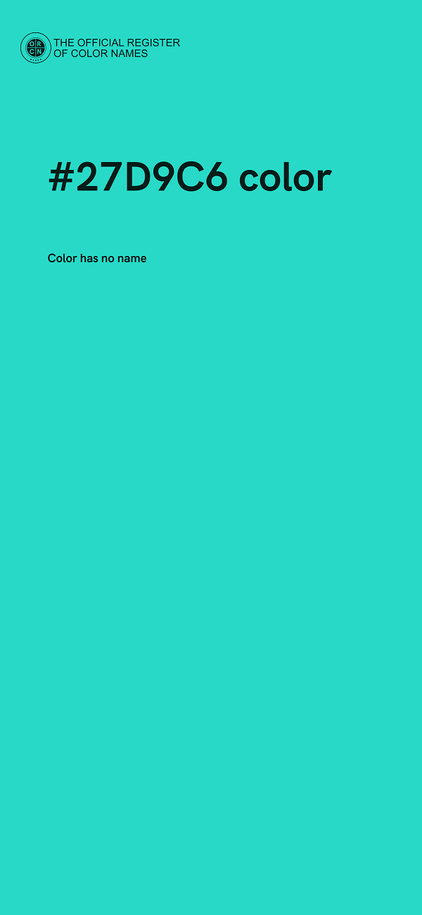 #27D9C6 color image