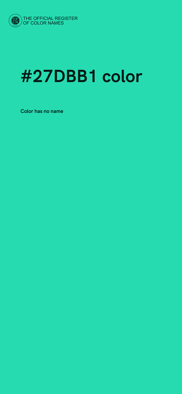 #27DBB1 color image