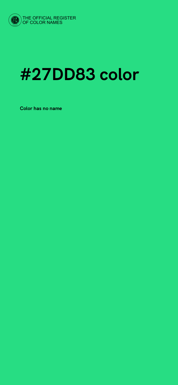 #27DD83 color image