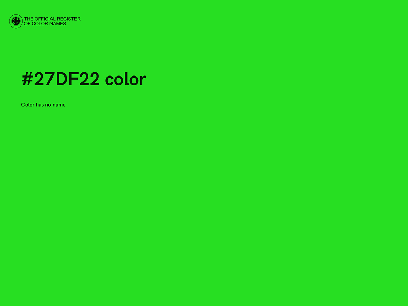 #27DF22 color image