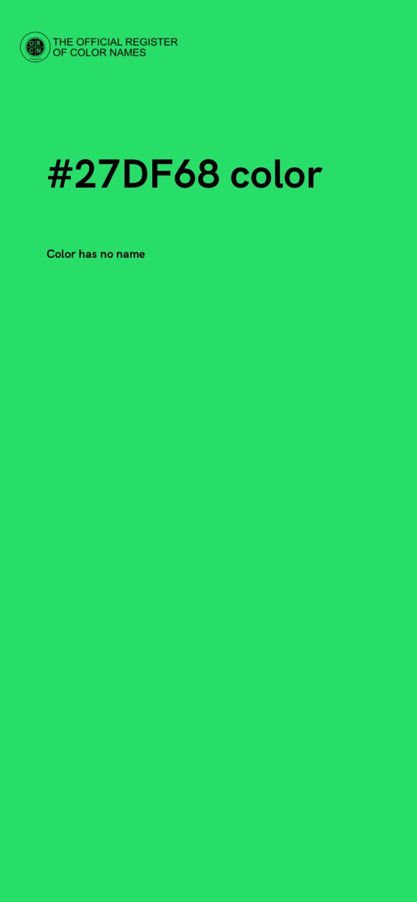 #27DF68 color image