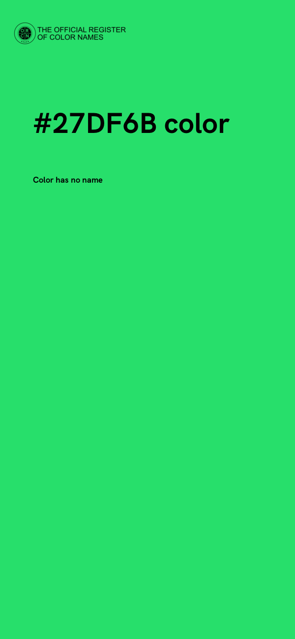 #27DF6B color image