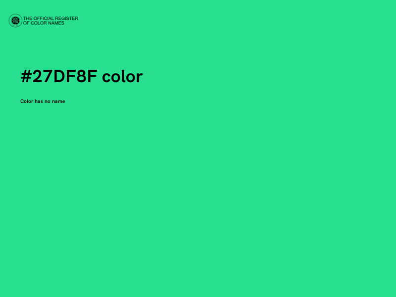 #27DF8F color image