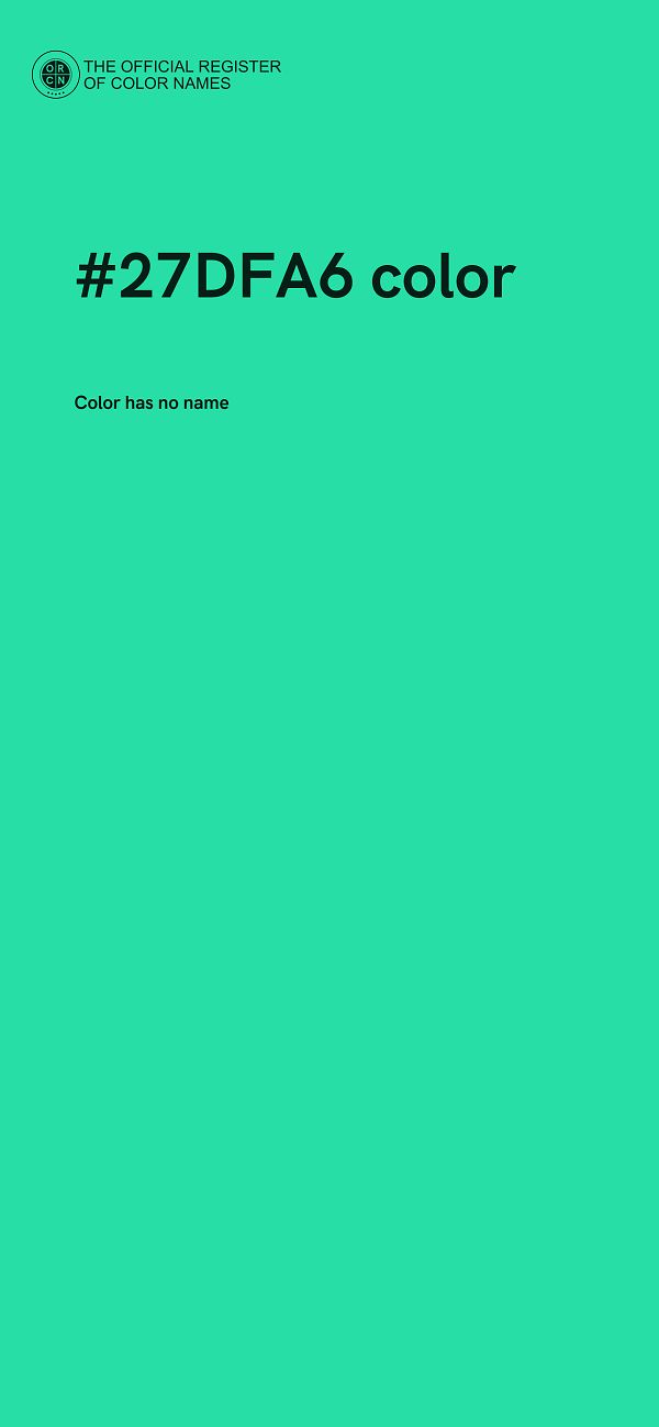 #27DFA6 color image