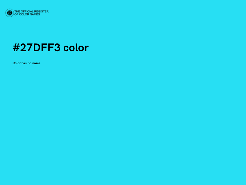 #27DFF3 color image
