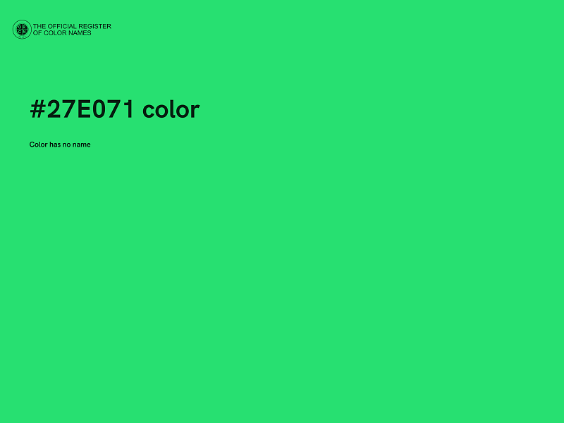 #27E071 color image
