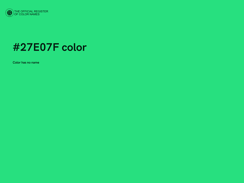 #27E07F color image